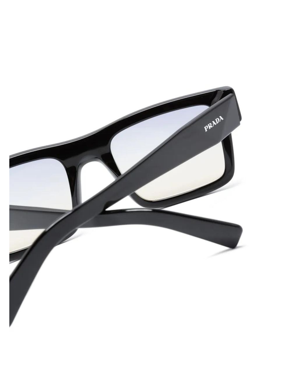 Prada Black Square-Frame Gradient Sunglasses