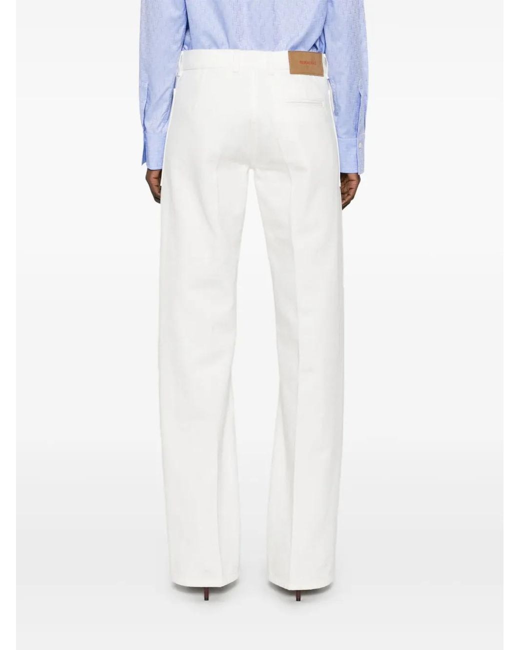 Ferragamo White Five Pocket Trousers