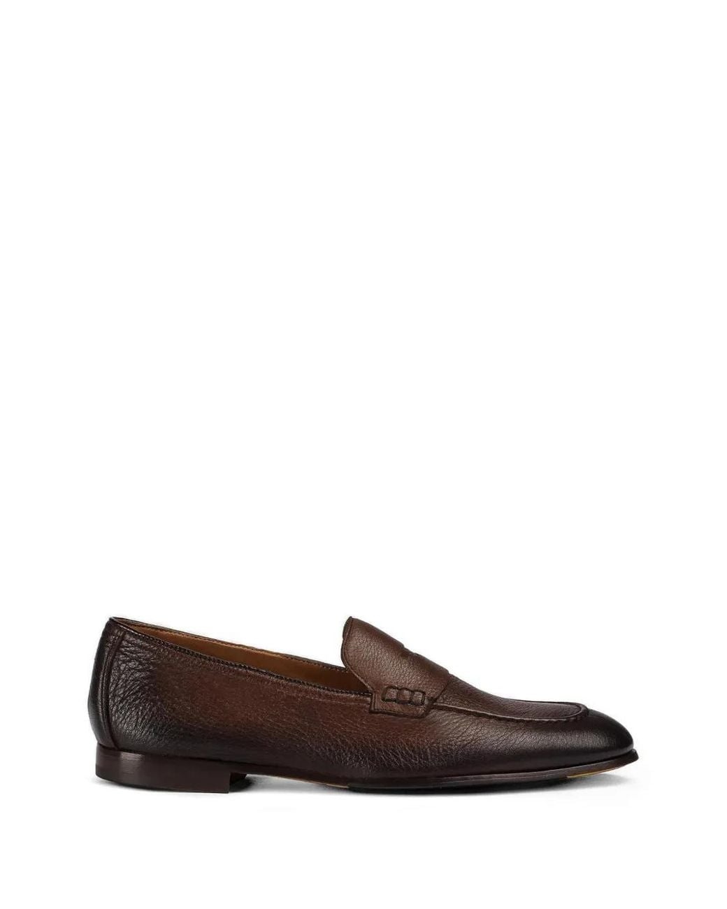Doucal's Brown Grainy Loafers for men