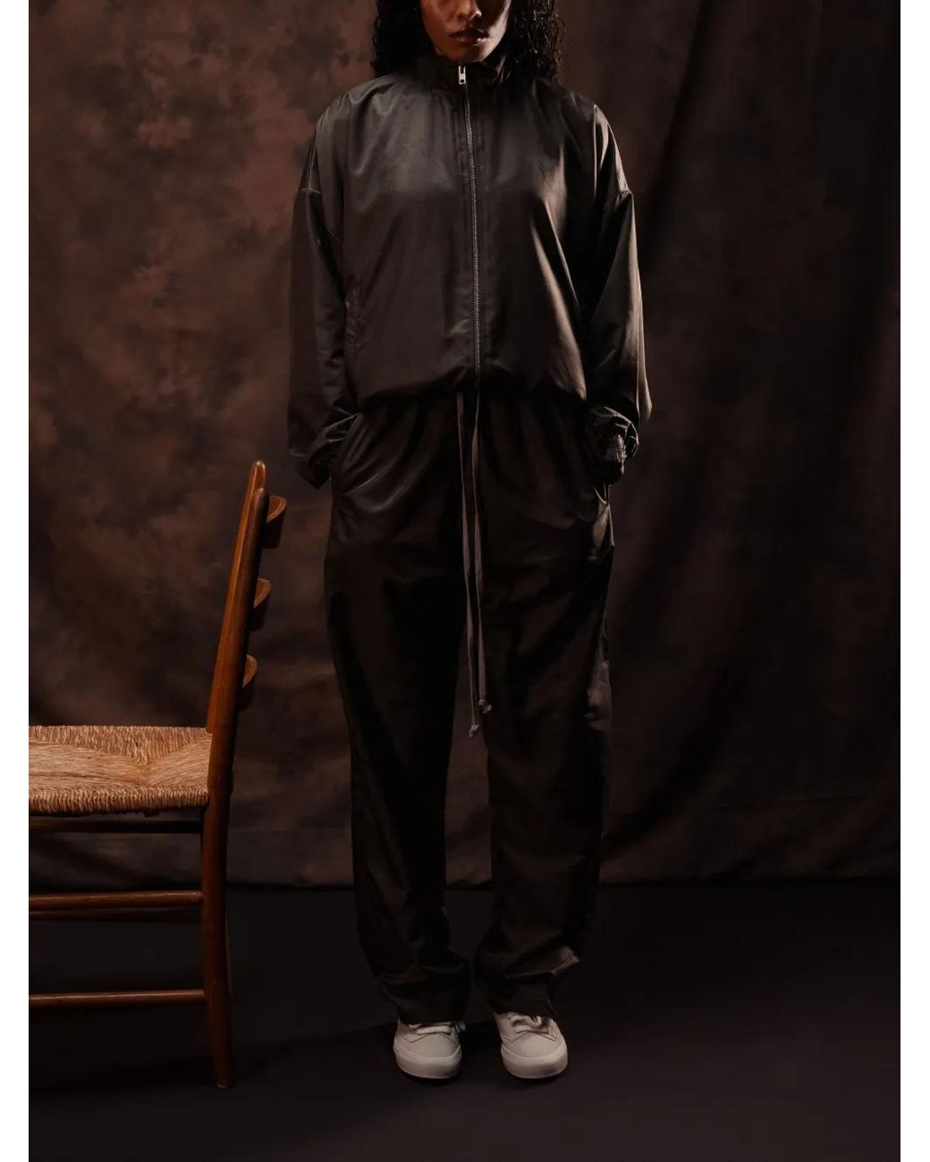 ROUGH Green High-Neck Tracksuit Jacket