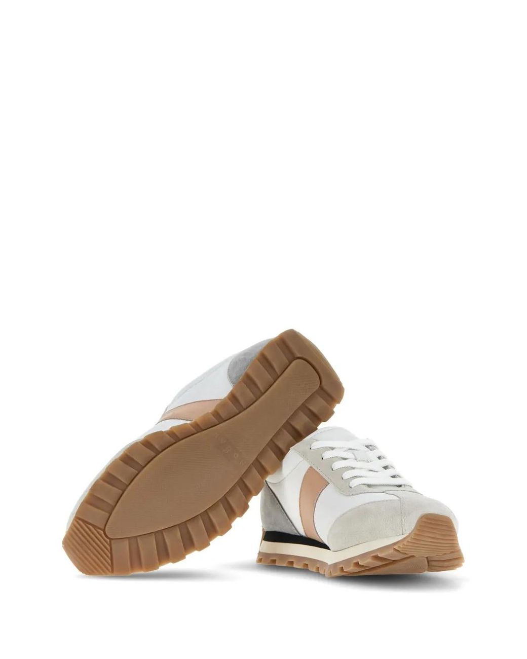 Hogan White H671 Panelled Leather Sneakers
