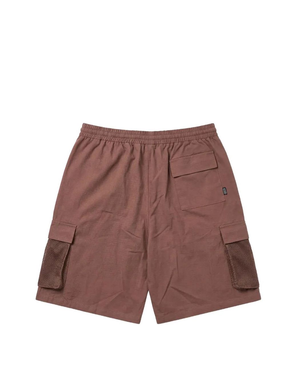 PAS DE MER Purple Caterpillar Mesh-Pocket Cotton Cargo Shorts for men