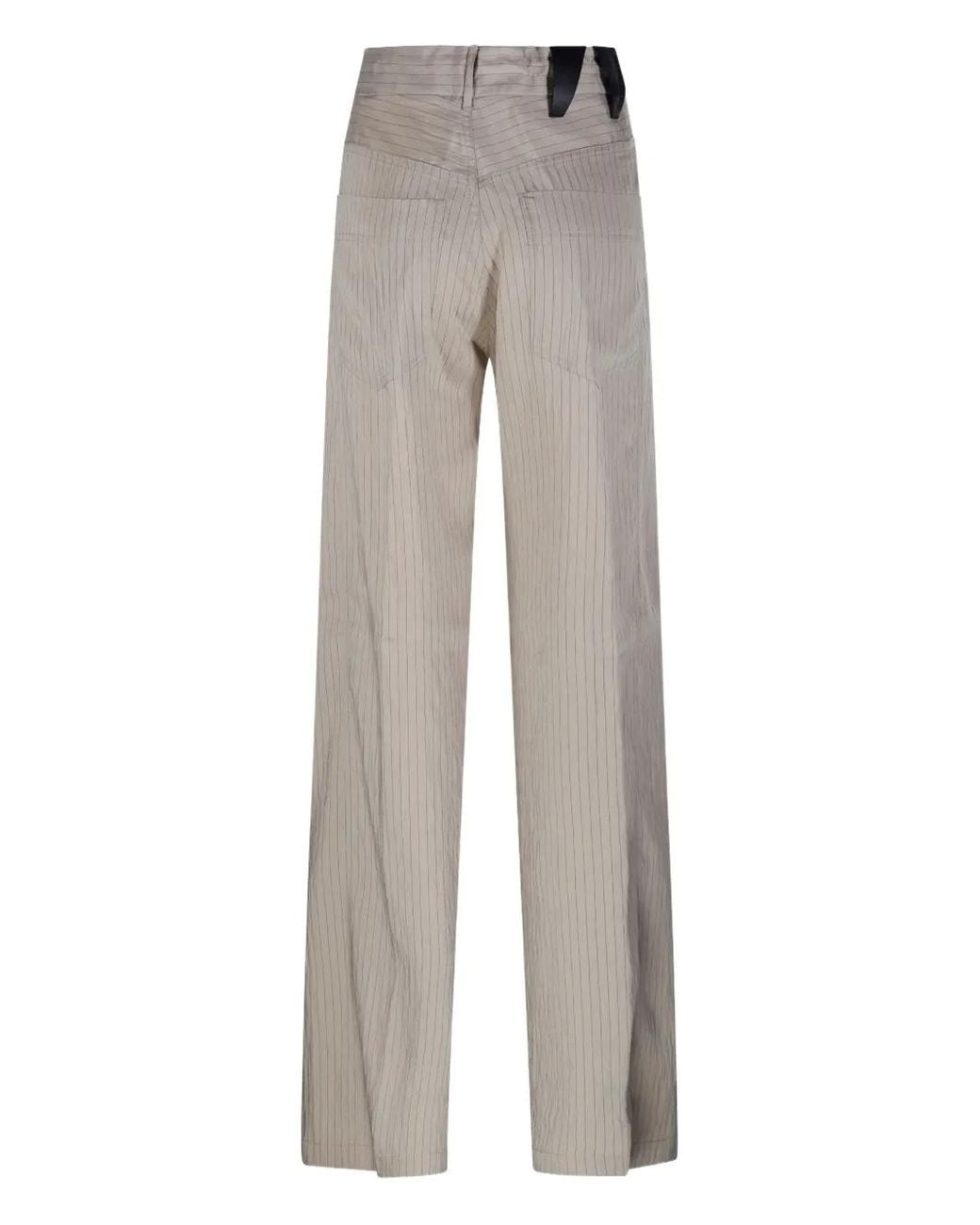 DARKPARK Gray Pinstriped Trousers