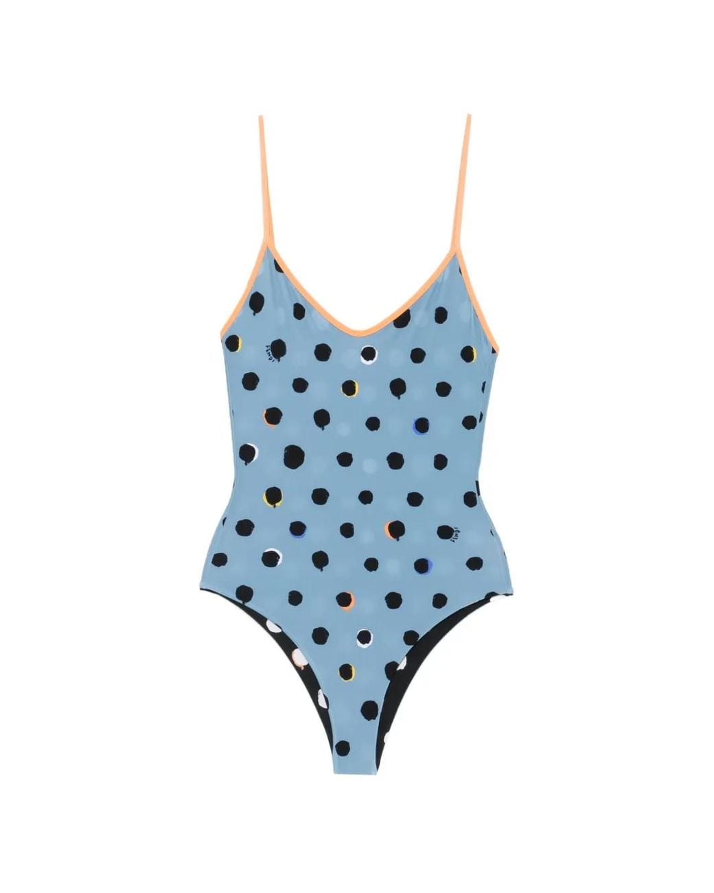 Fendi Blue Polka Dot Swimsuit