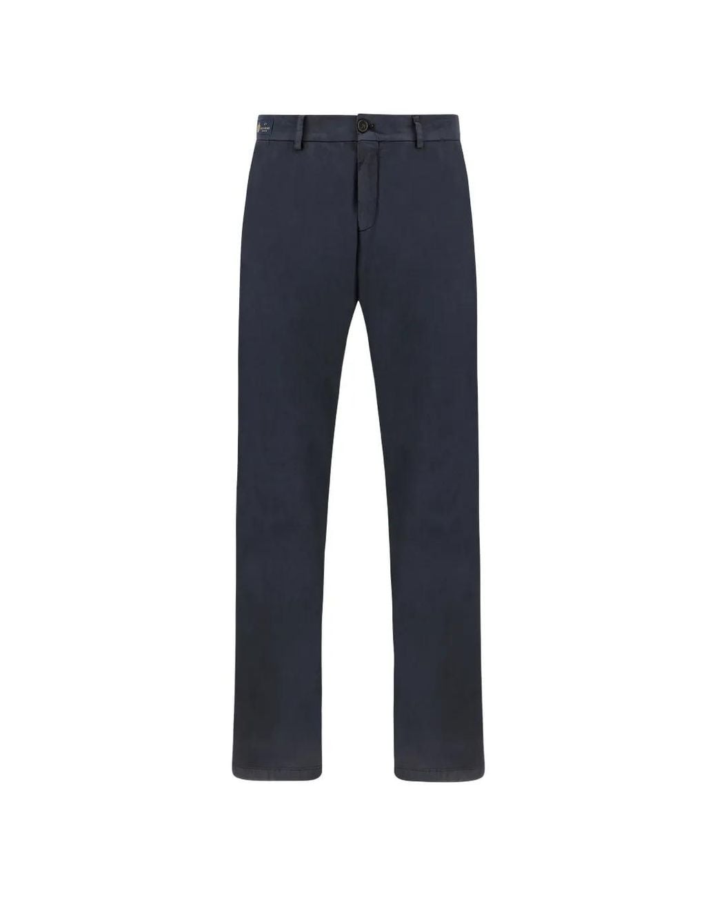 Paul & Shark Blue Belt-Loop Chino Pants for men