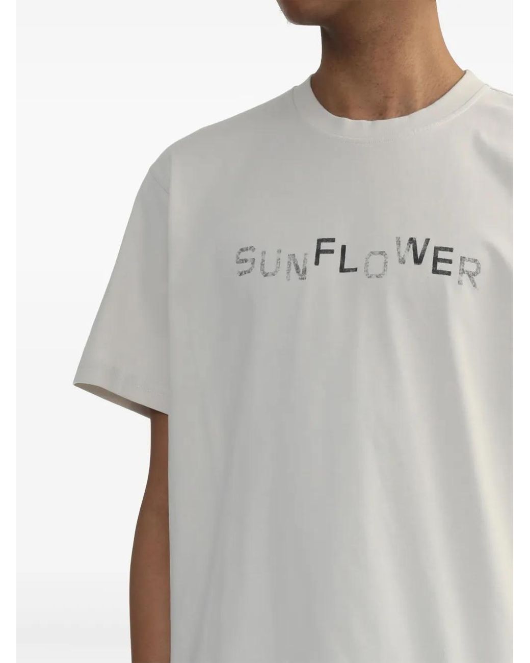 sunflower Gray Logo-Detail T-Shirt for men