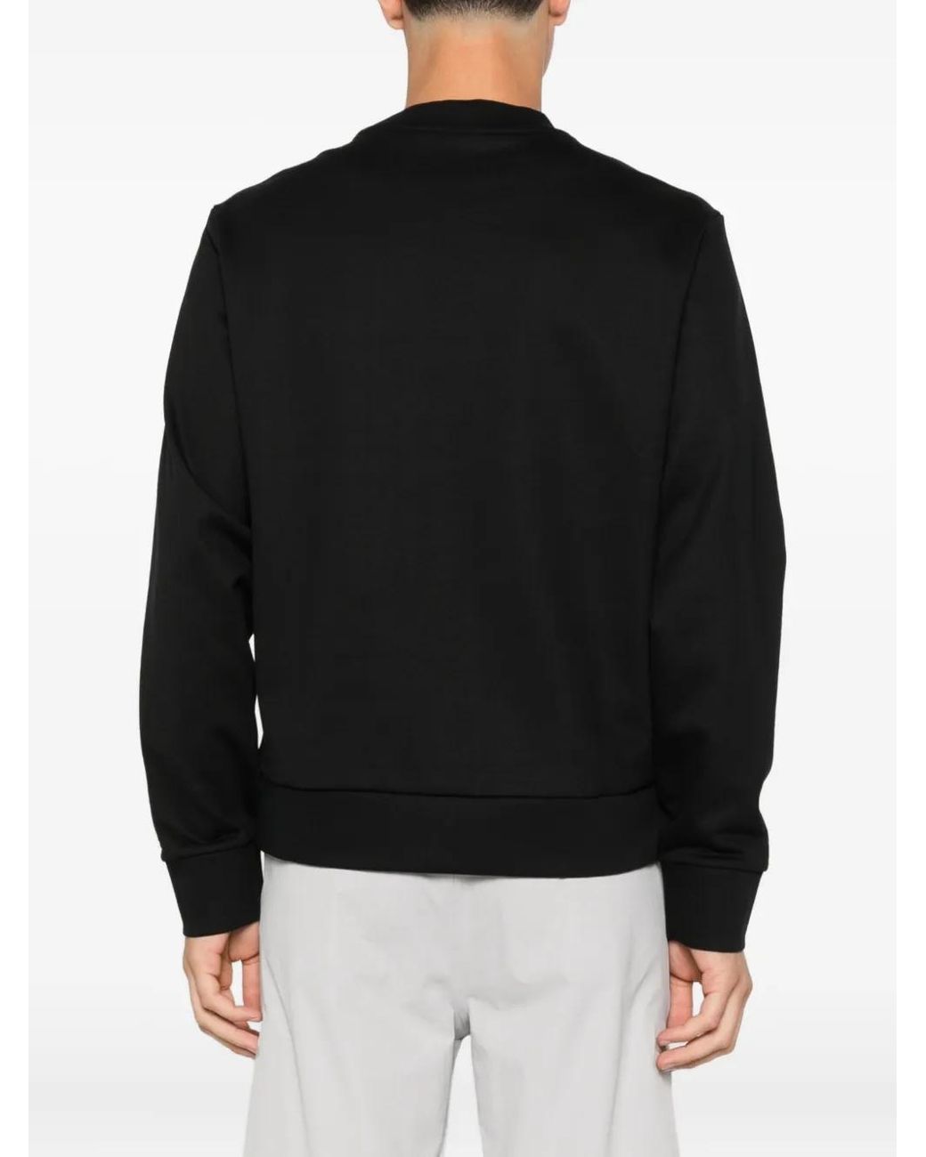Boss Black Logo-Print Cotton Sweatshirt for men