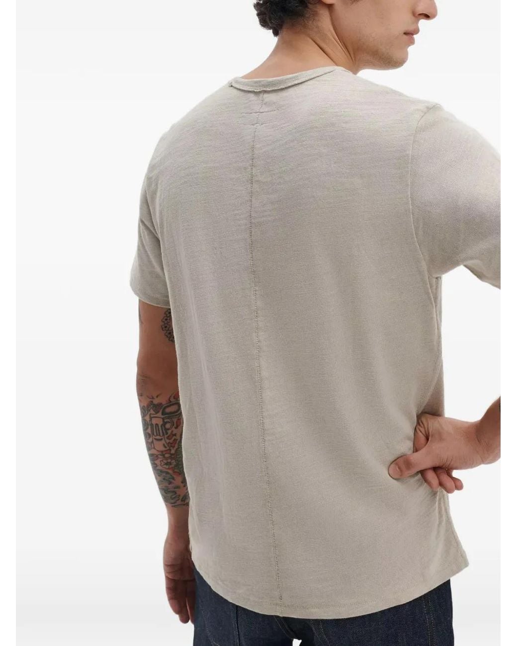 Rag & Bone White Round Neck T-Shirt for men