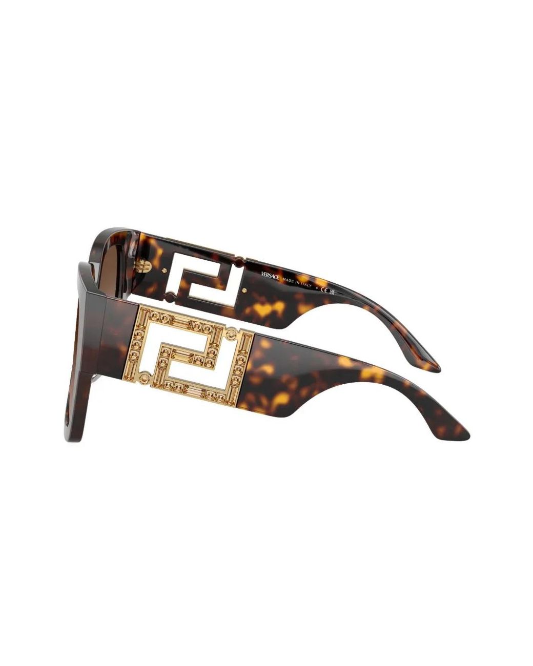Versace Brown Medusa-Plaque Oversized-Frame Sunglasses