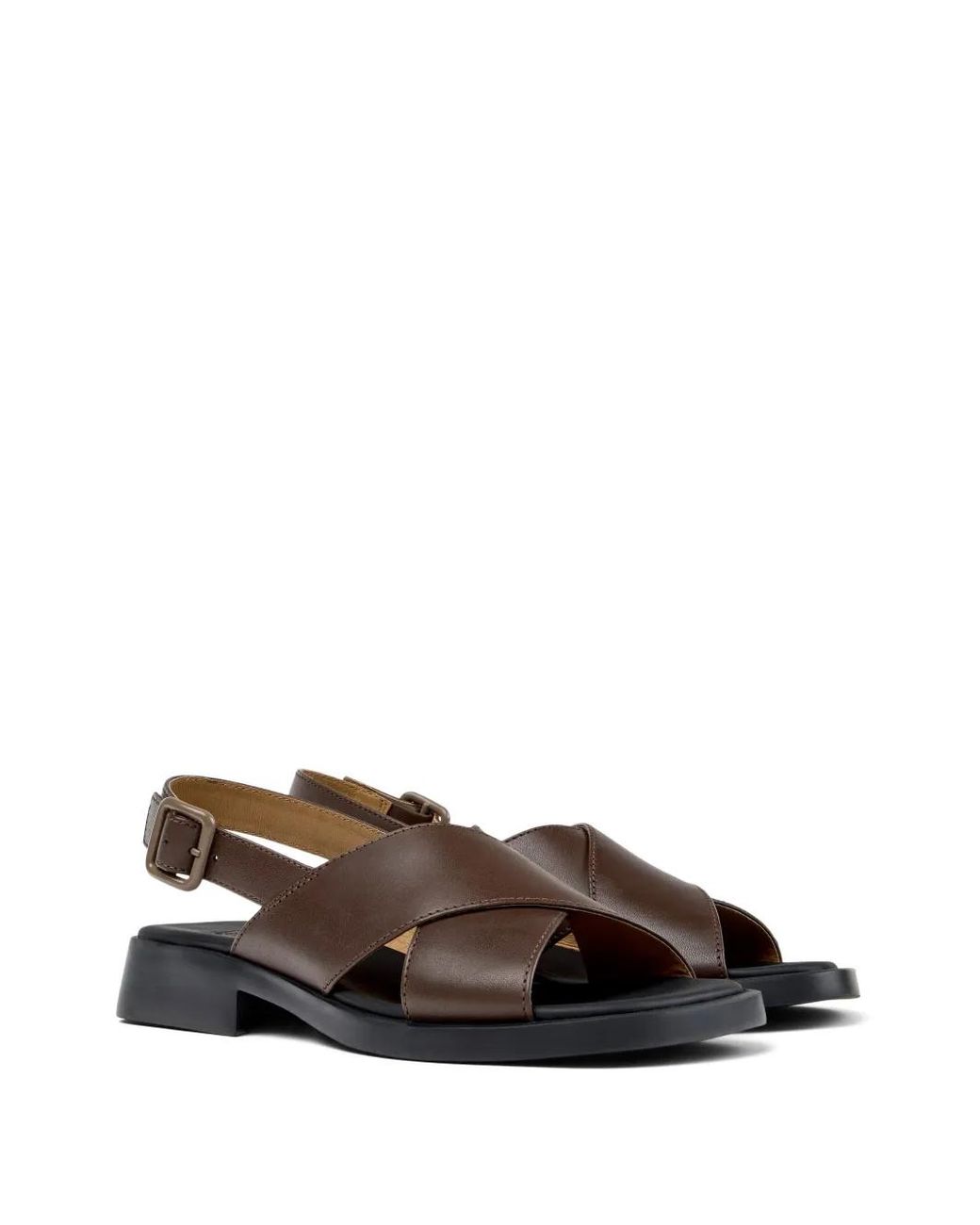 Camper White Dana Buckle Sandals