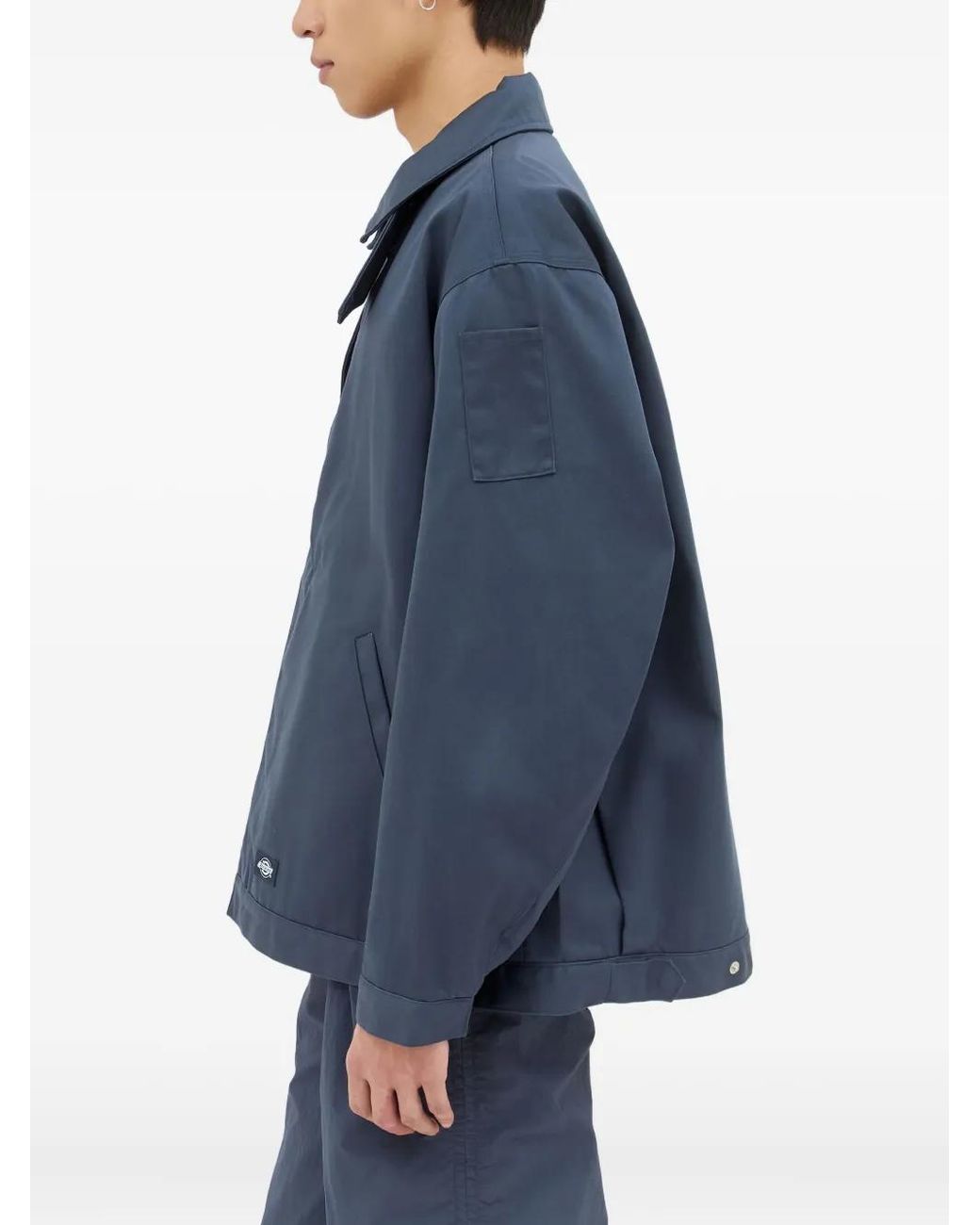 Dickies Blue Button-Fastening Patch-Pocket Jacket for men