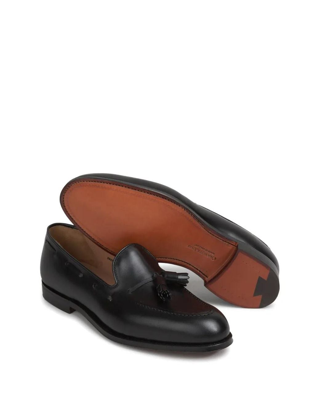 Crockett and Jones Black Cavendish Tassel Loafers for men