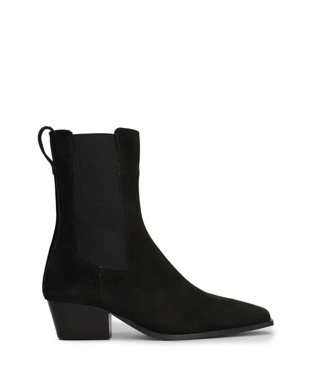 Bibi Lou Black Pointed-Toe Chelsea Boots