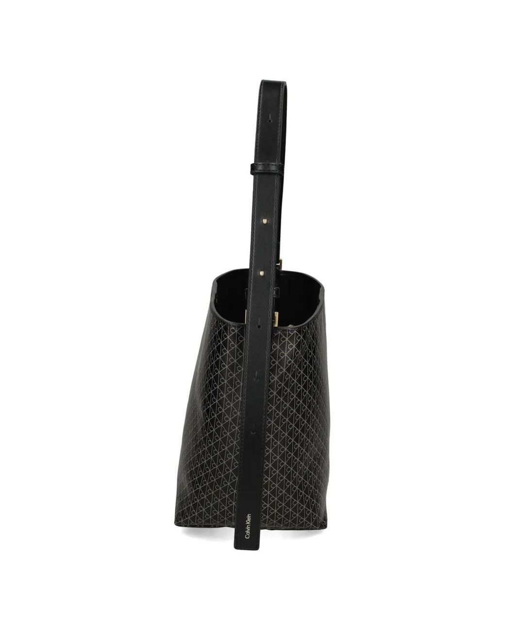 Calvin Klein Black Patterned Shoulder Bag