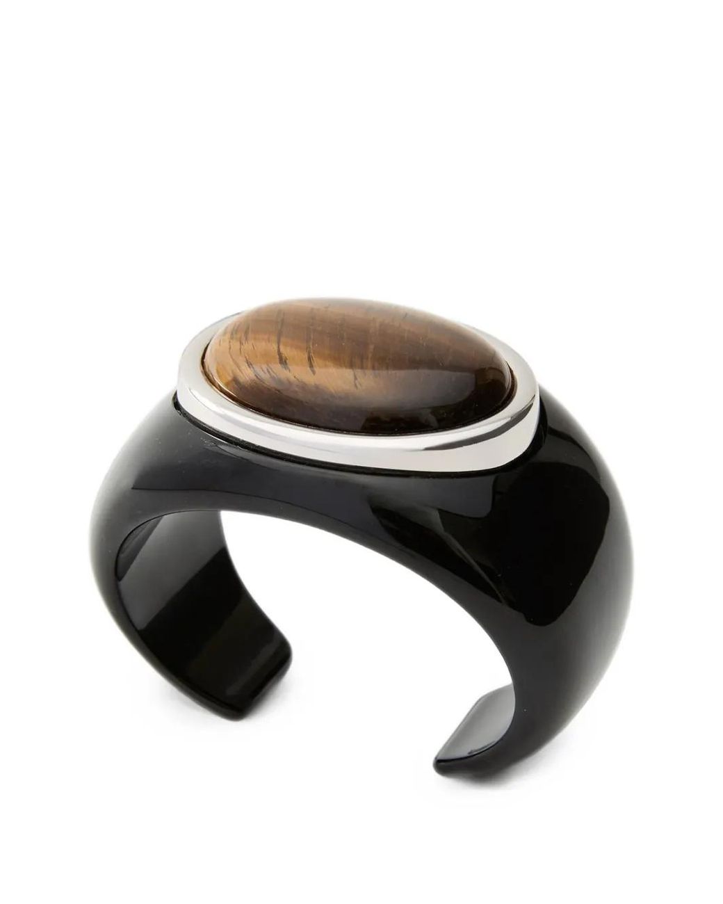 Julietta Black Lina Stone-Embellished Cuff Bracelet