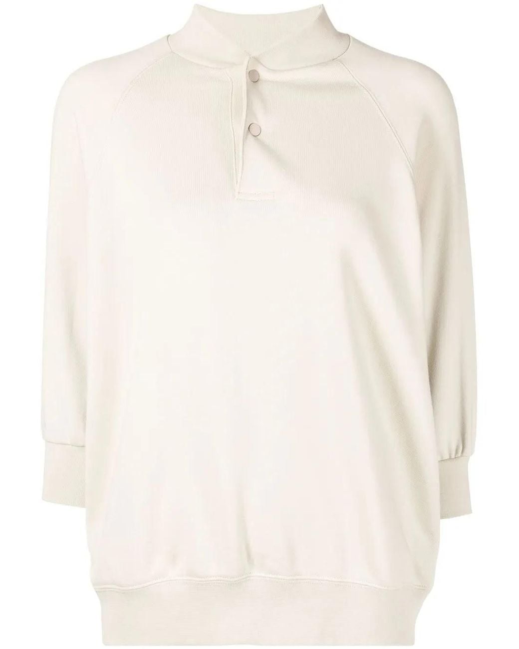 Fear Of God White Press-Stud Placket Sweatshirt