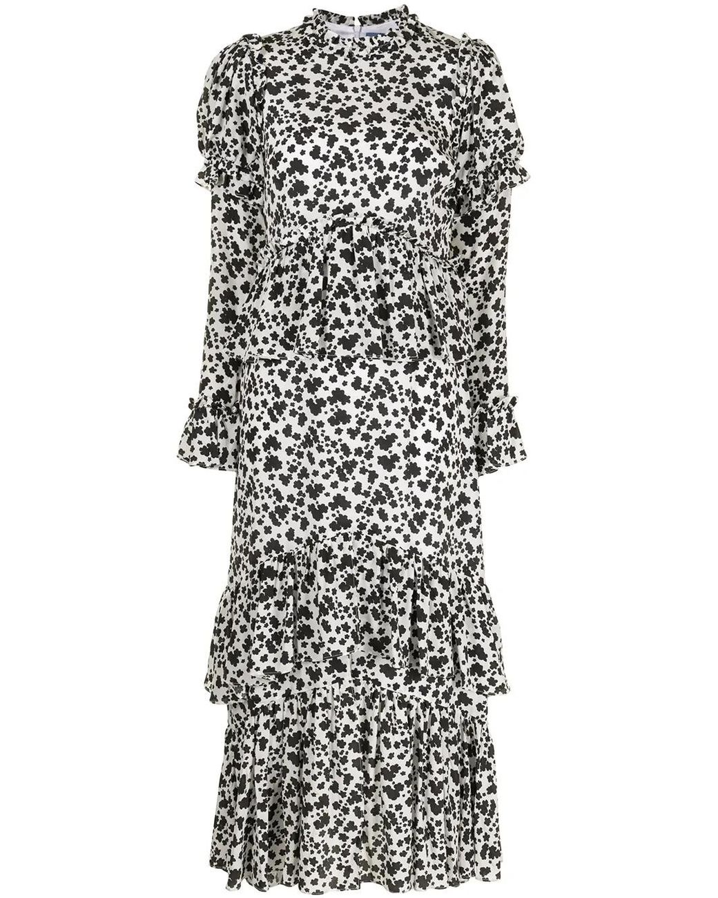 Macgraw White Parterre Blossom Print Dress