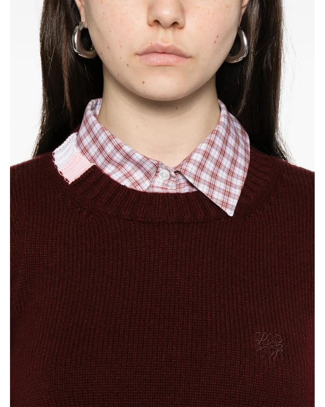 Loewe Purple Cashmere Crewneck Jumper