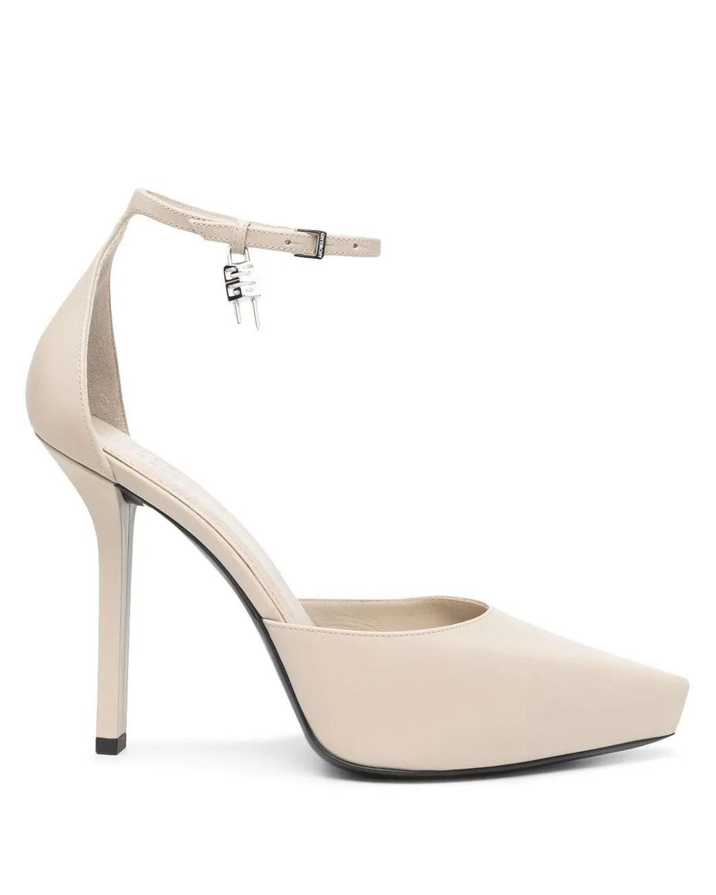 Givenchy White Charm-Detail Ankle-Strap Pumps