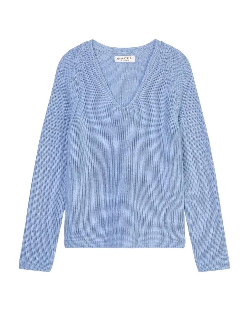 Marc O' Polo Blue V-Neck Knitted Sweater