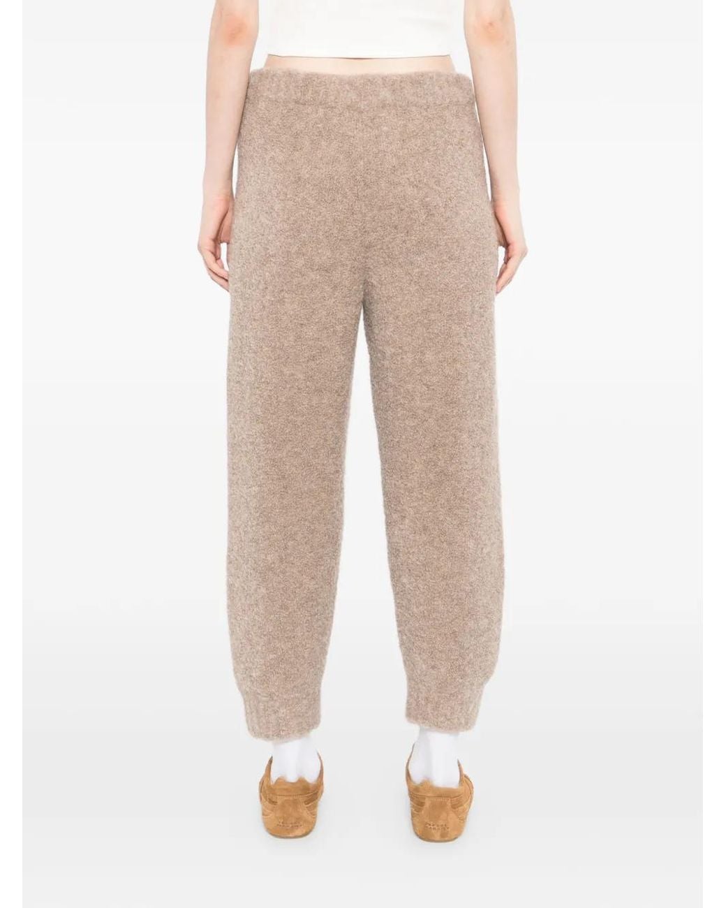 James Perse Natural Bouclé Drawstring Trousers