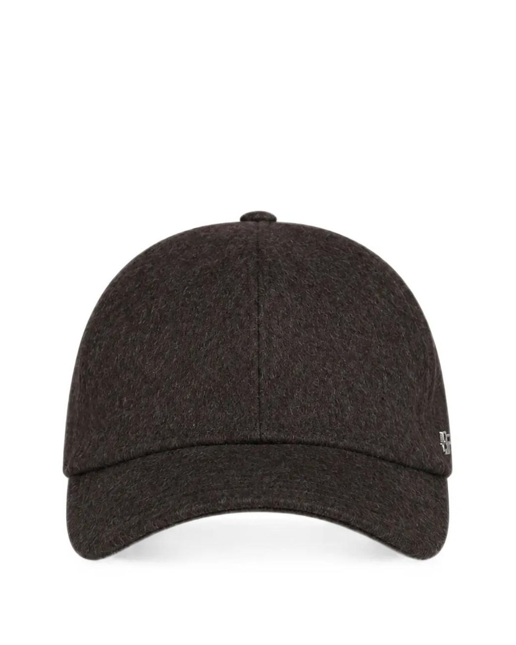 Tagliatore Black Paneled Wool Baseball Cap for men
