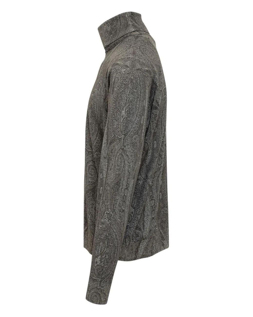 Etro Gray Turtleneck for men