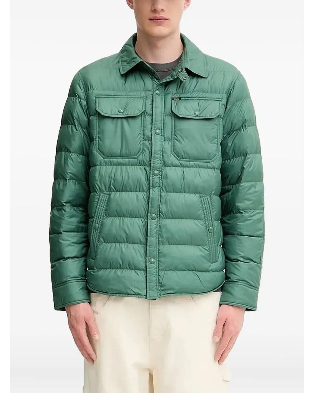 Polo Ralph Lauren Green Quilted Button-Fastening Jacket for men