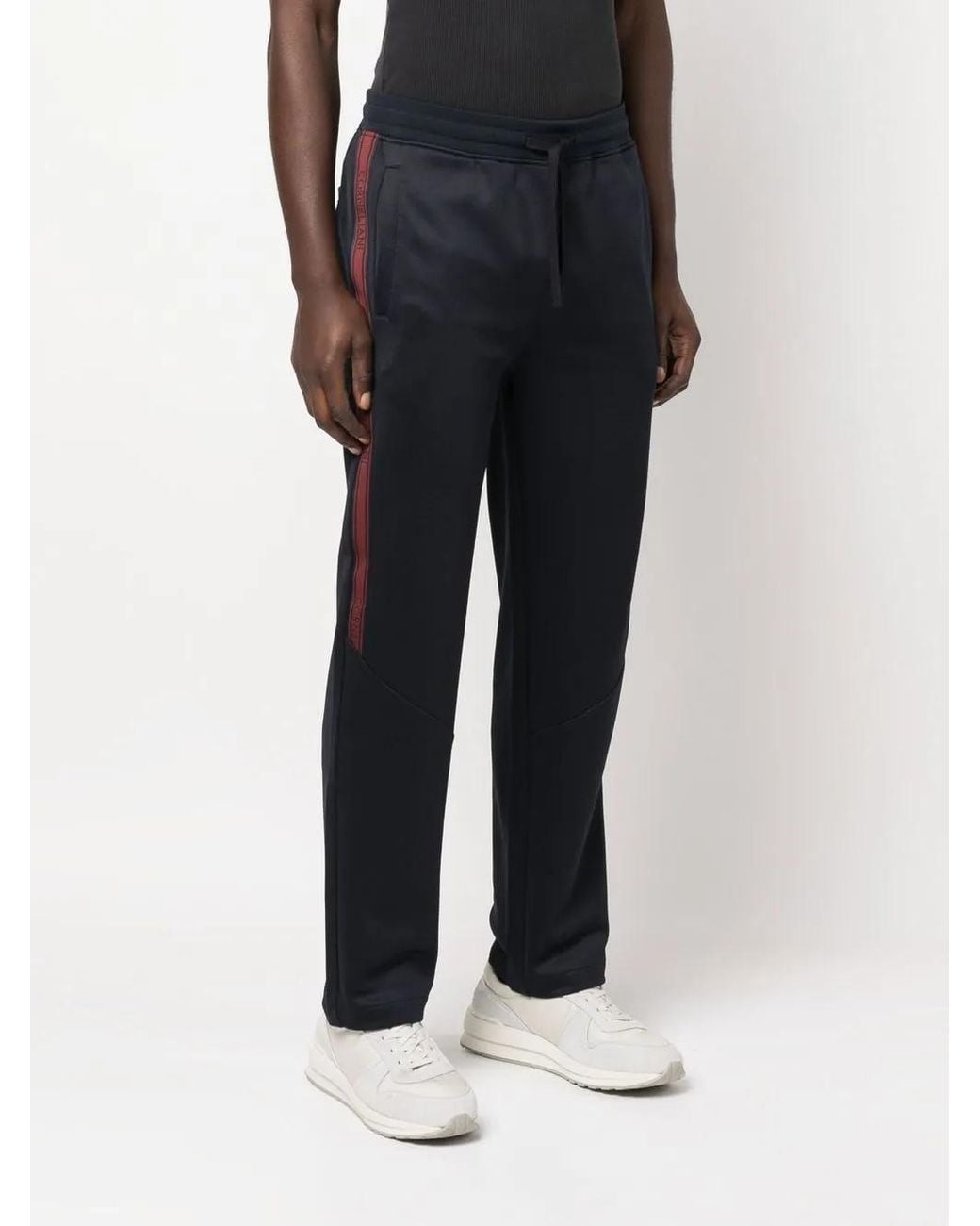 Corneliani Blue Side-Stripe Track Pants for men