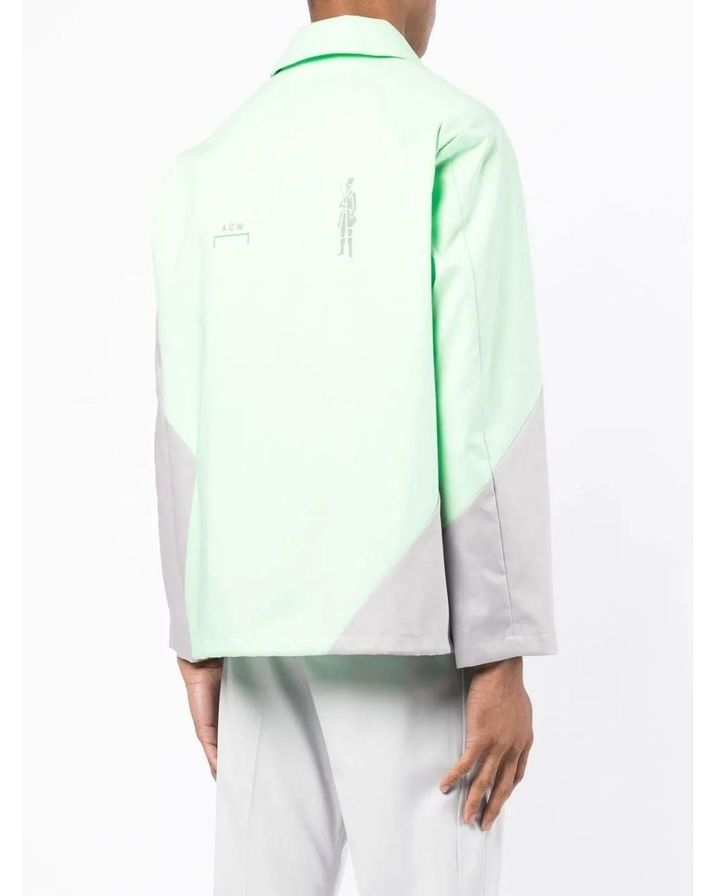 A_COLD_WALL* Green Geometric Panelled Shirt for men