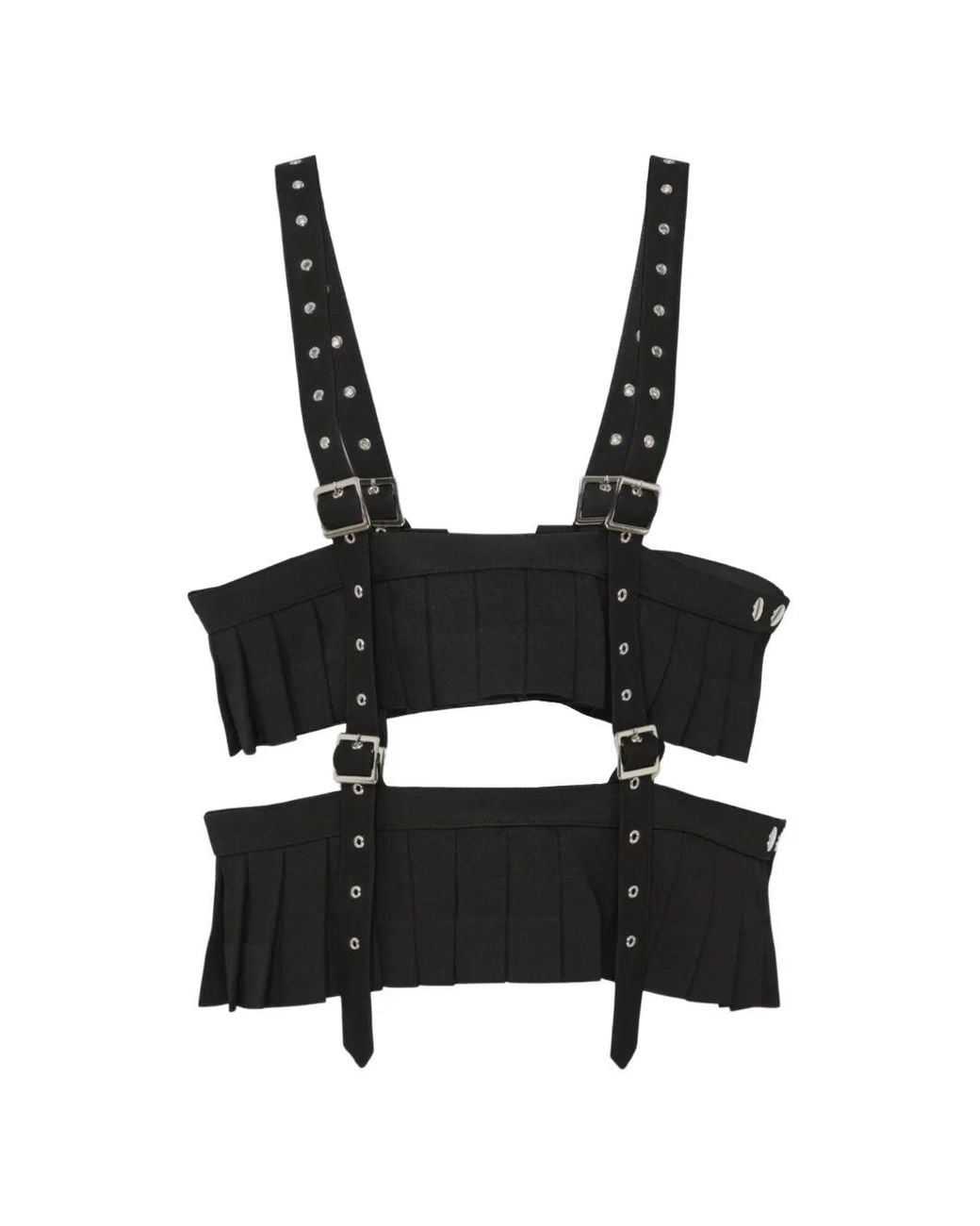 Noir Kei Ninomiya Black Haut Plissé À Boucle