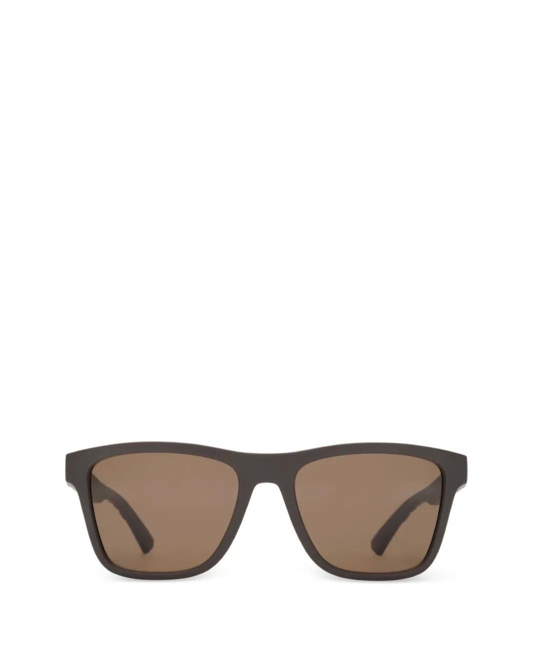 Burberry Gray Textured Check Square Sunglasses for men