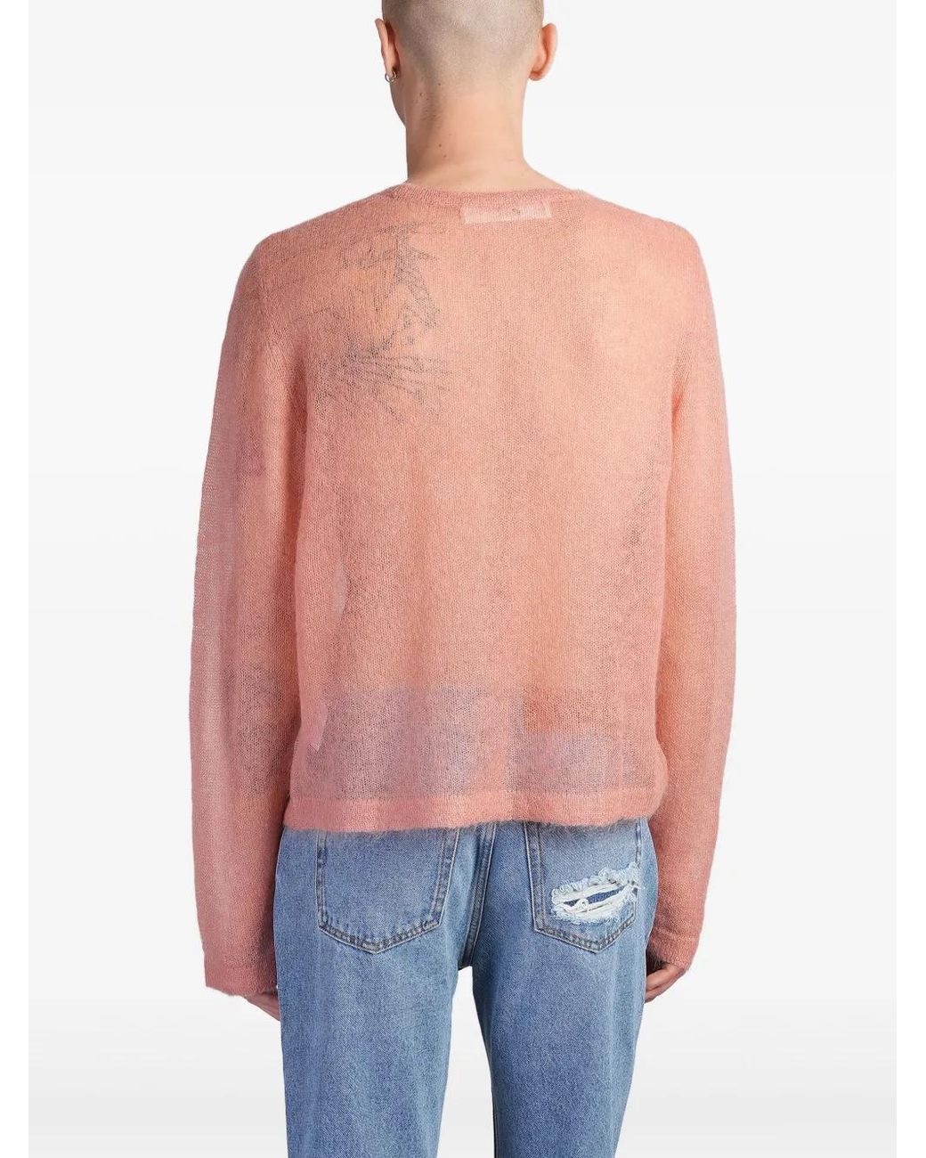 Séfr Blue Semi-Sheer Jumper for men