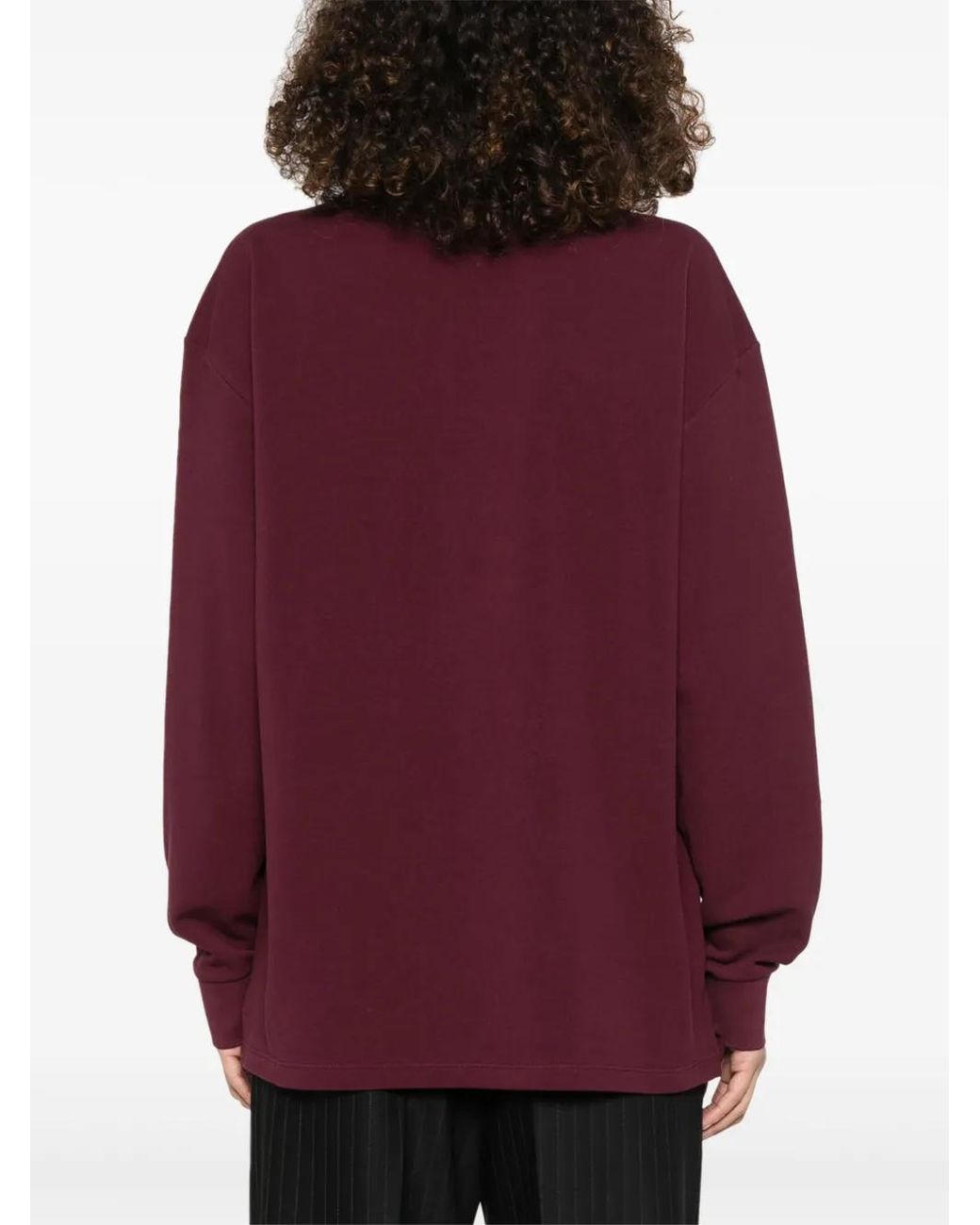 Miu Miu Purple Logo-Embroidered Polo Shirt