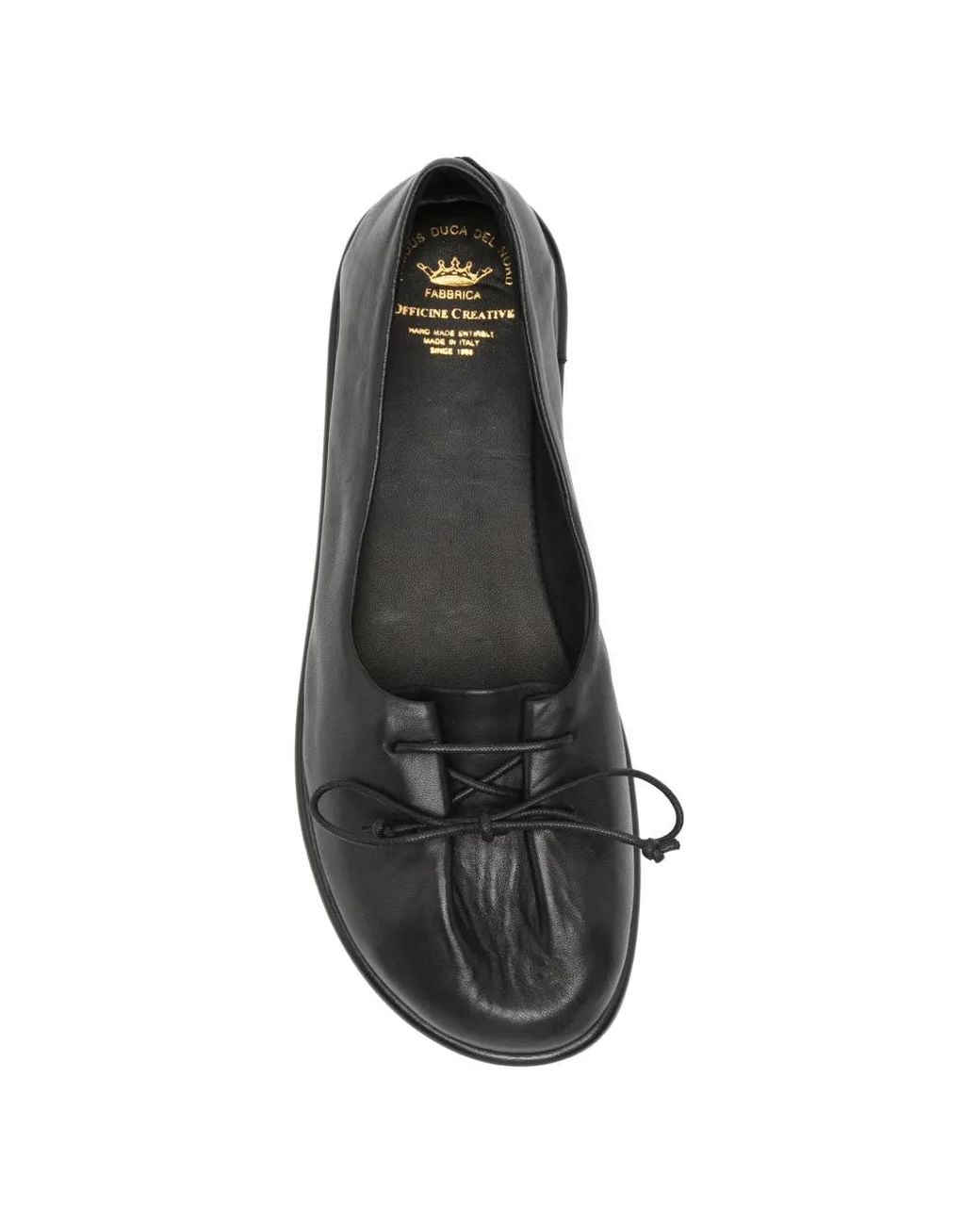 Officine Creative Black Fotayne Bow-Detail Ballet Flats
