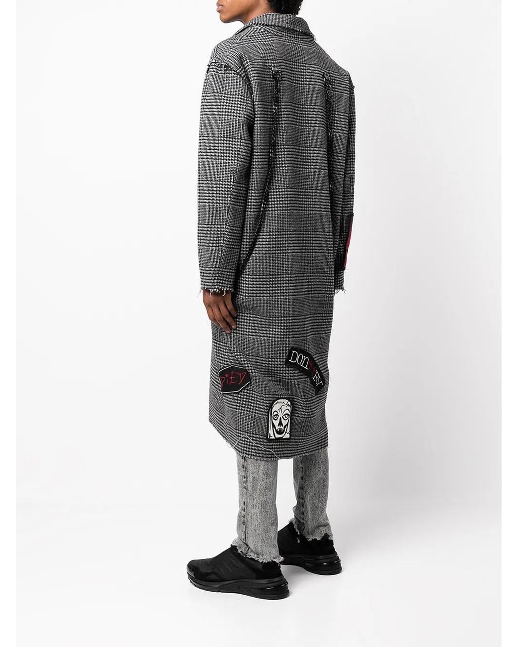 Haculla Gray Eternal Salvation Trench Coat for men