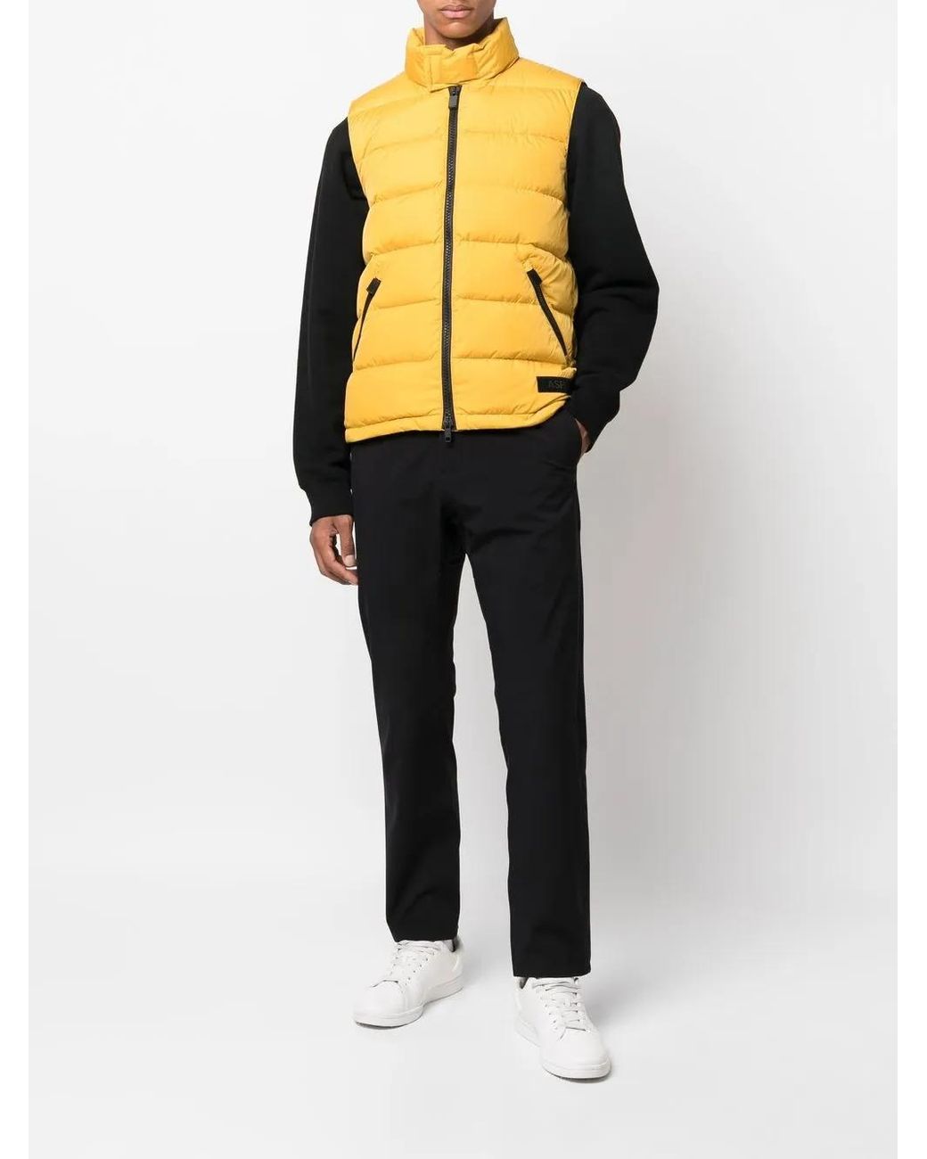 Aspesi Yellow Padded Down Gilet for men