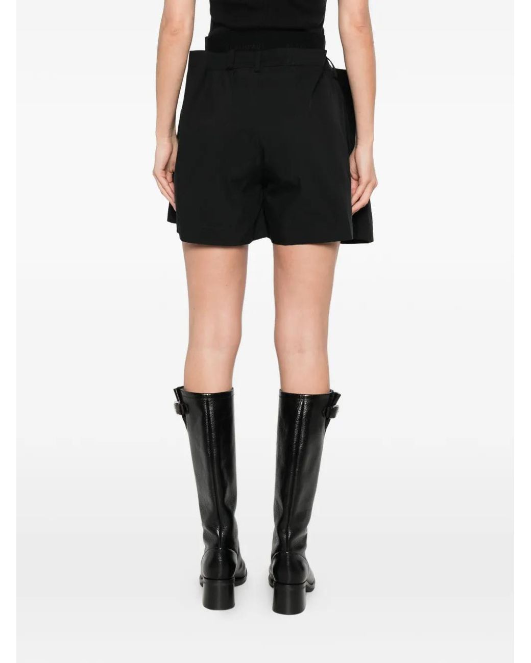 ALAINPAUL Black Buttoned Shorts