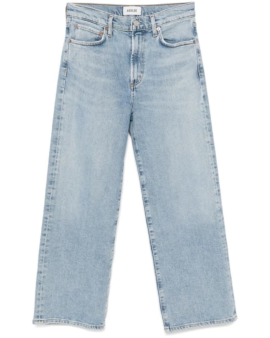 Agolde Blue Harper Cropped Jeans