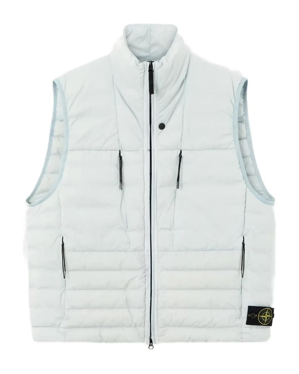 Stone Island Gray G100007 Seamless Tunnel Nylon Down-Tc Gilet for men