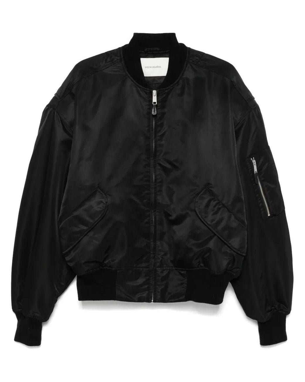 Entire studios Black Broad Bomber Jacket