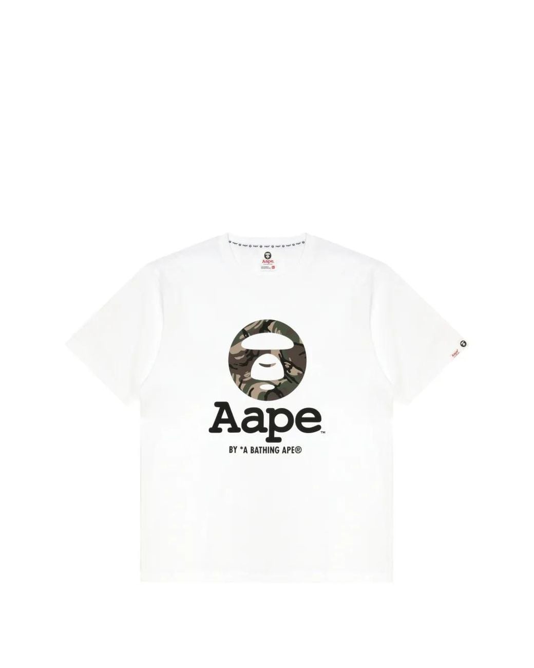 Aape By A Bathing Ape White Logo T-Shirt for men