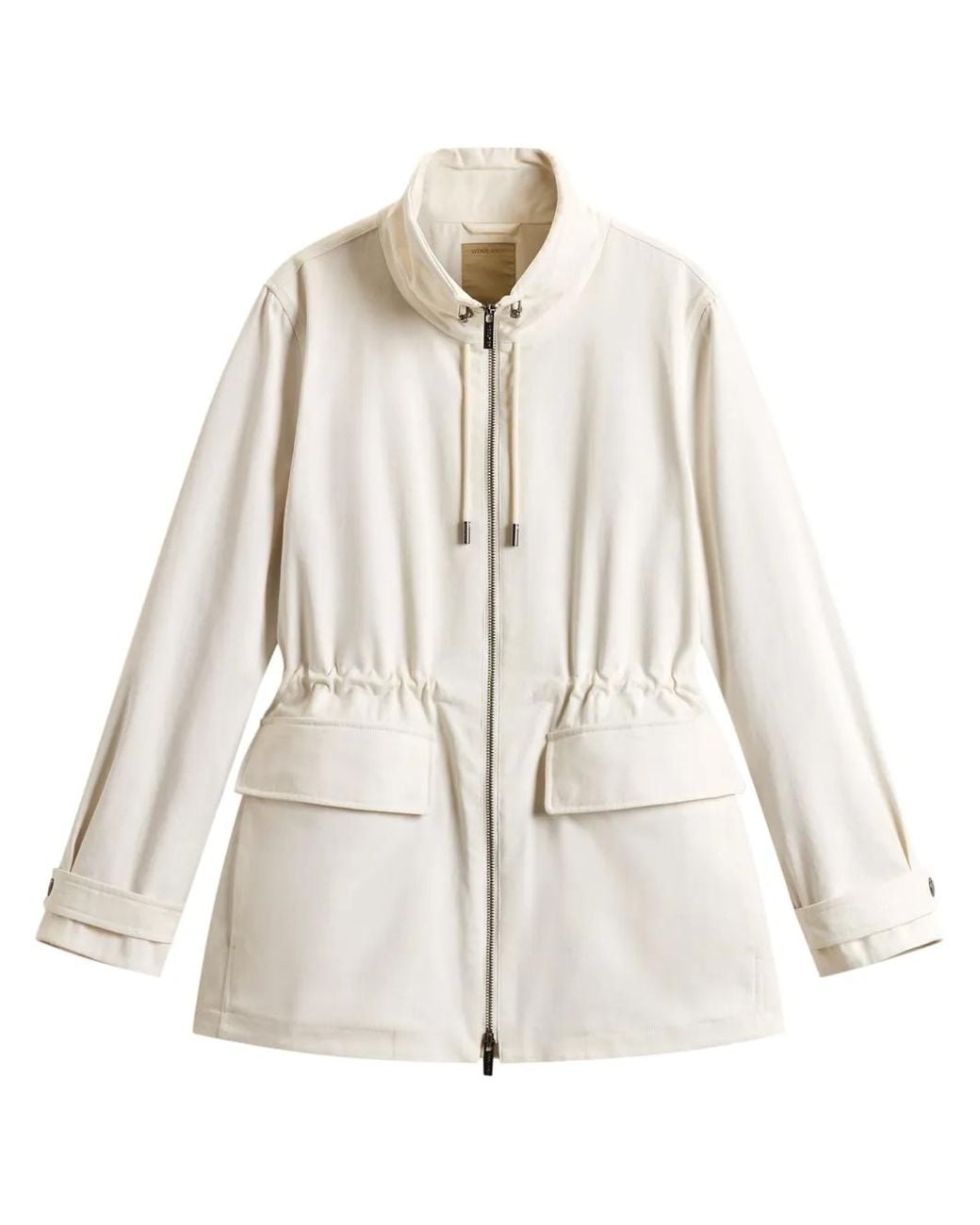Woolrich White Cinched-Waist Jacket