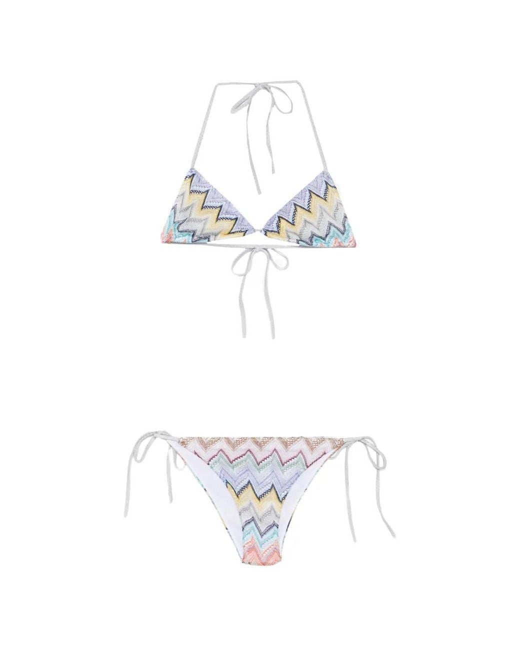 Missoni White Classic Lamé Bikini