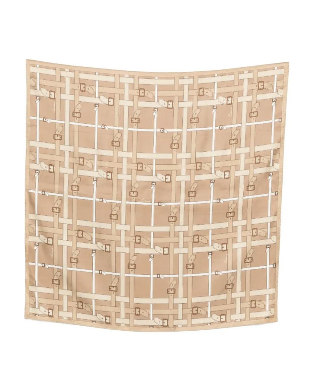 Burberry Natural Belt Check Silk Scarf