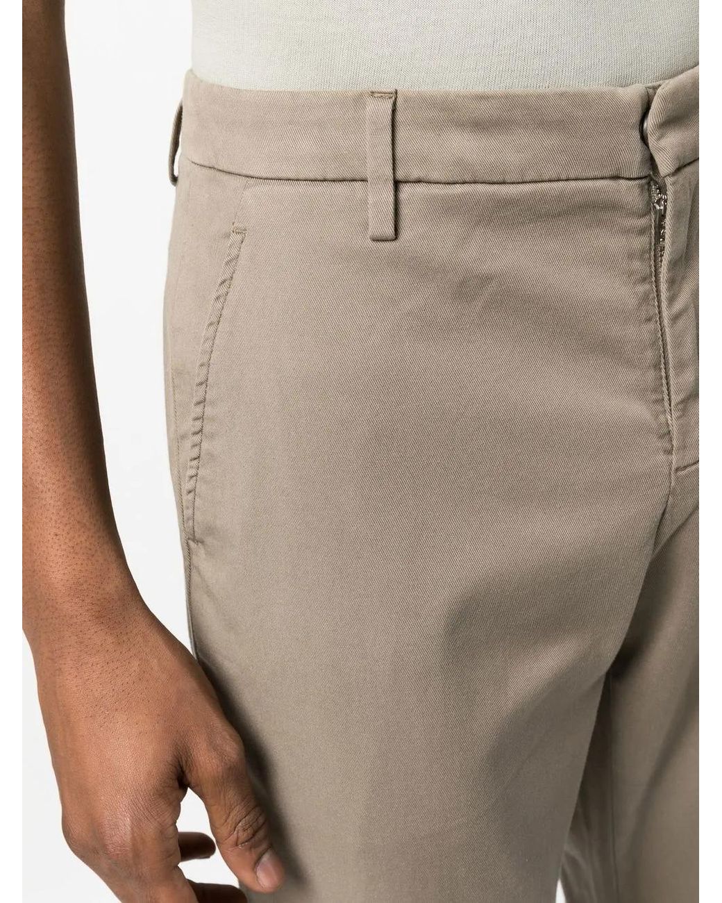 Dondup Cropped Chino in het Natural voor heren