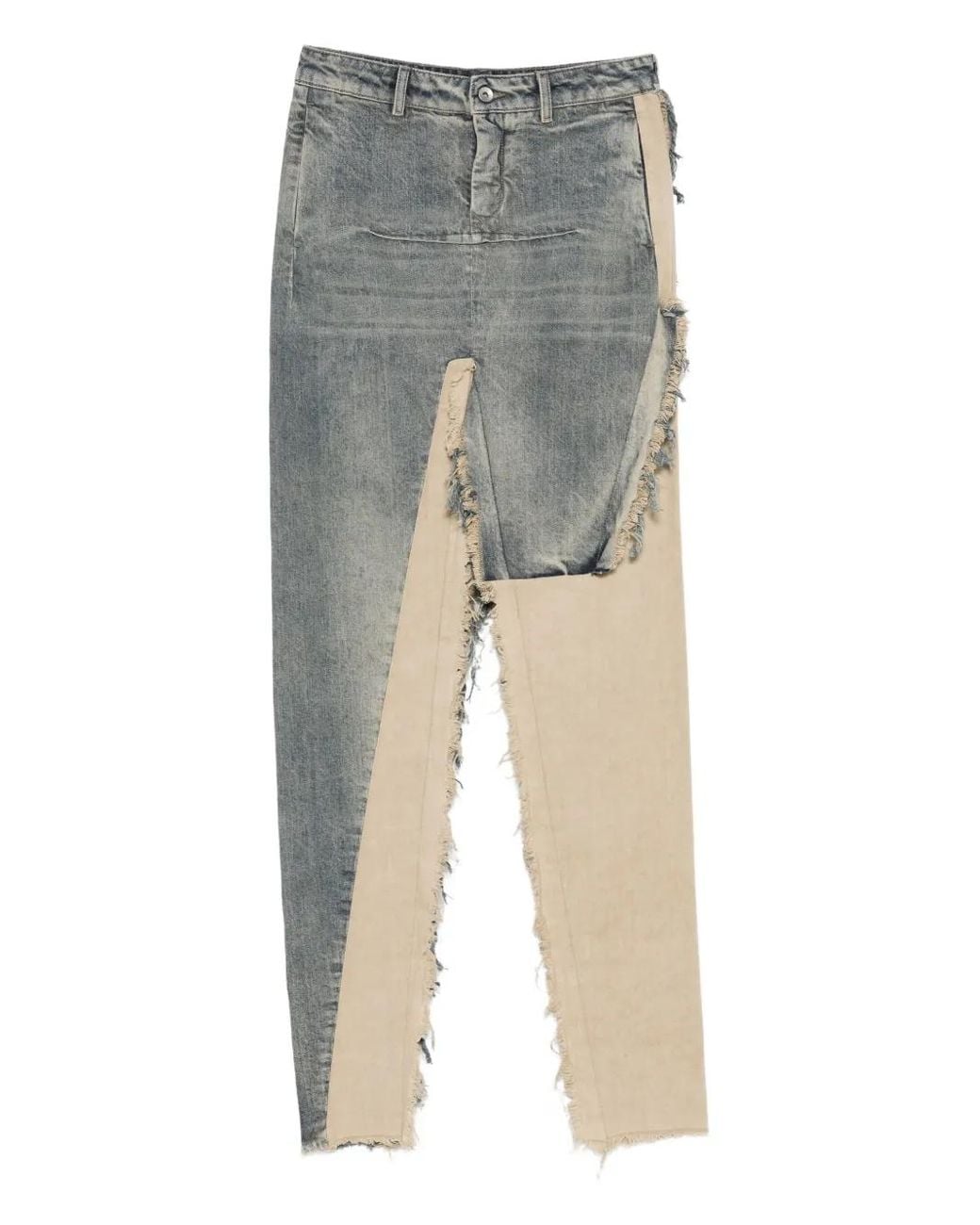 Rick Owens Gray Denim Skirt