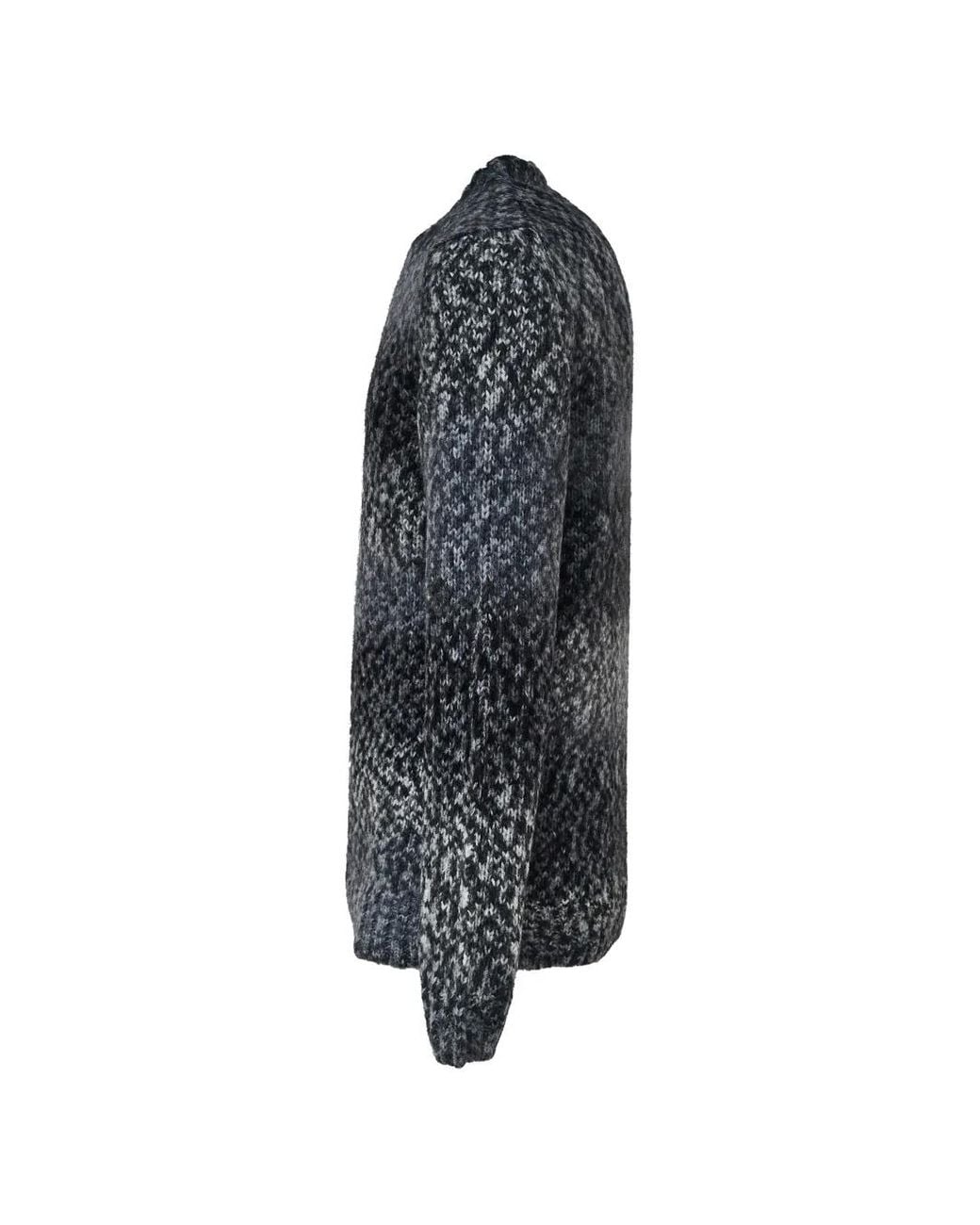 Dondup Blue Jacquard-Knit Crew-Neck Sweater for men