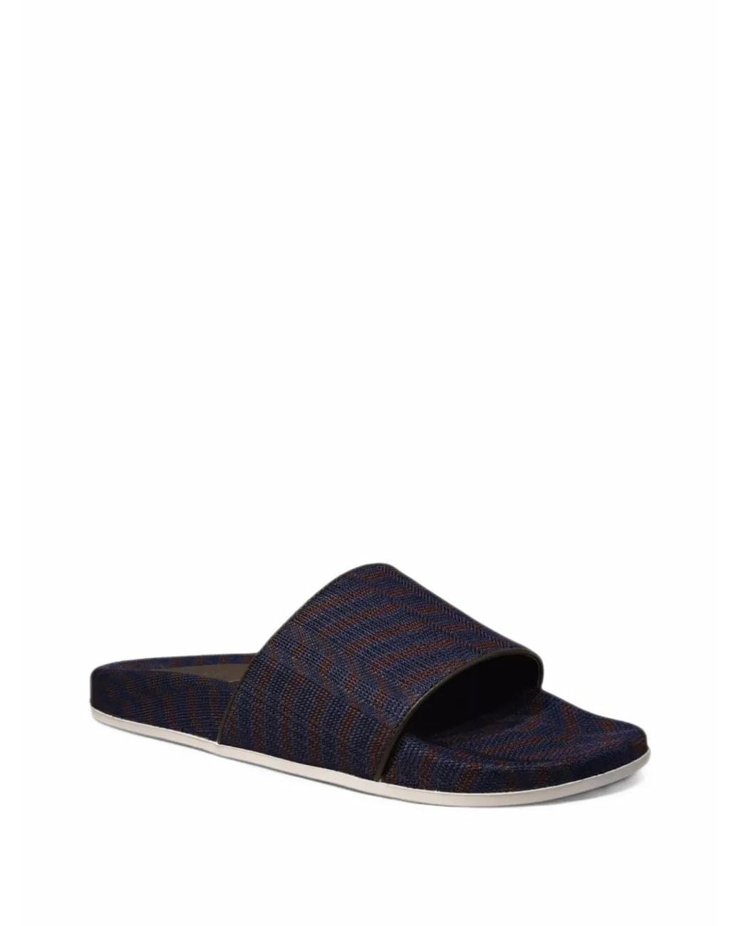 Missoni Blue Zigzag-Knit Slippers