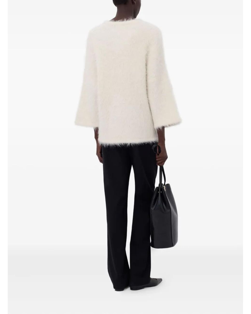 Loulou de Saison White Bell-Sleeve Sweater